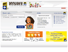 Tablet Screenshot of annuaireopt.pf